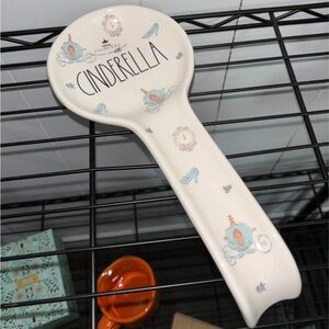 Rae Dunn Cinderella Spoon Rest with Blue and Orange Accents